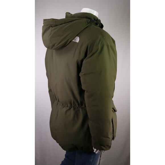 North Face Men's Green Parka Down Puffer Jacket Hyvent Hooded XL - Picture 6 of 9
